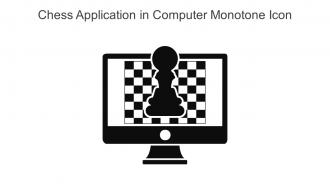 Chess Application In Computer Monotone Icon In Powerpoint Pptx Png And Editable Eps Format