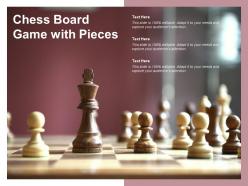 Chess board game with pieces