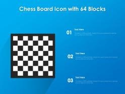 Chess board icon with 64 blocks