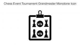 Chess Event Tournament Grandmaster Monotone Icon In Powerpoint Pptx Png And Editable Eps Format