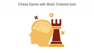 Chess Game With Brain Colored Icon In Powerpoint Pptx Png And Editable Eps Format