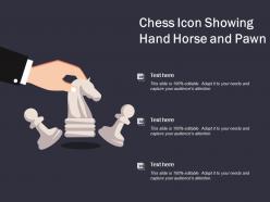 Chess icon showing hand horse and pawn