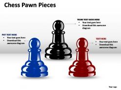 Chess pawn pieces powerpoint presentation slides