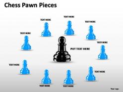 Chess pawn pieces powerpoint presentation slides