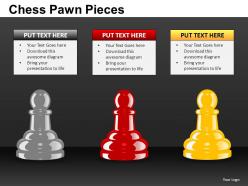 Chess pawn pieces powerpoint presentation slides db