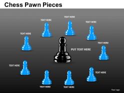 Chess pawn pieces powerpoint presentation slides db