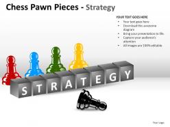 Chess pawn pieces strategy powerpoint presentation slides