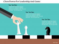 Chess pawns for leadership and game flat powerpoint design