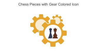 Chess Pieces With Gear Colored Icon In Powerpoint Pptx Png And Editable Eps Format