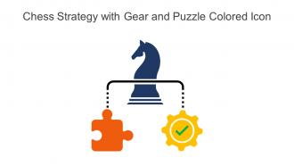 Chess Strategy With Gear And Puzzle Colored Icon In Powerpoint Pptx Png And Editable Eps Format