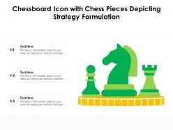 Chessboard icon with chess pieces depicting strategy formulation