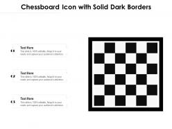 Chessboard icon with solid dark borders