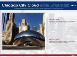 Chicago city cloud gate landmark powerpoint presentation ppt template