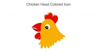 Chicken Head Colored Icon In Powerpoint Pptx Png And Editable Eps Format