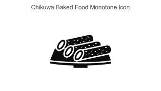 Chikuwa Baked Food Monotone Icon In Powerpoint Pptx Png And Editable Eps Format