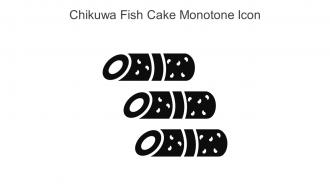 Chikuwa Fish Cake Monotone Icon In Powerpoint Pptx Png And Editable Eps Format