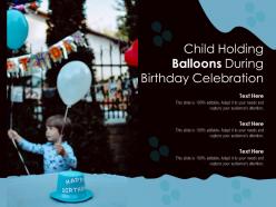 Child holding balloons during birthday celebration