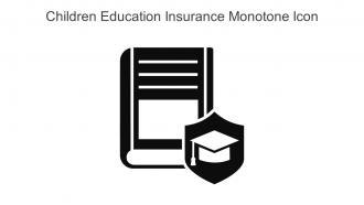 Children Education Insurance Monotone Icon In Powerpoint Pptx Png And Editable Eps Format