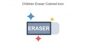 Children Eraser Colored Icon in powerpoint pptx png and editable eps format