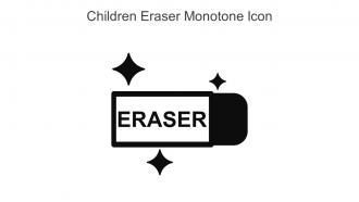 Children Eraser Monotone Icon in powerpoint pptx png and editable eps format