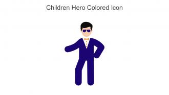 Children Hero Colored Icon In Powerpoint Pptx Png And Editable Eps Format