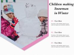 Children Making Snowman In Winter