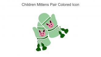 Children Mittens Pair Colored Icon In Powerpoint Pptx Png And Editable Eps Format