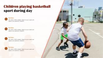 Children Playing Basketball Sport During Day