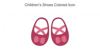 Childrens Shoes Colored Icon In Powerpoint Pptx Png And Editable Eps Format