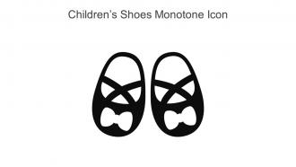 Childrens Shoes Monotone Icon In Powerpoint Pptx Png And Editable Eps Format