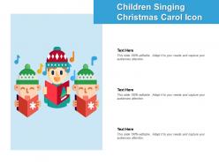 Childrens singing christmas carol icon