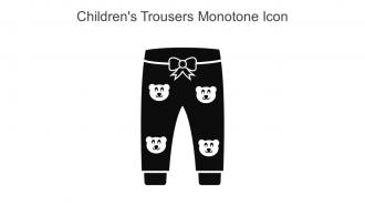 Childrens Trousers Monotone Icon In Powerpoint Pptx Png And Editable Eps Format