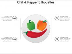 Chili and pepper silhouettes