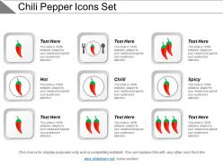Chili pepper icons set