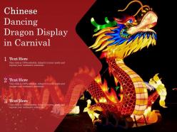Chinese dancing dragon display in carnival