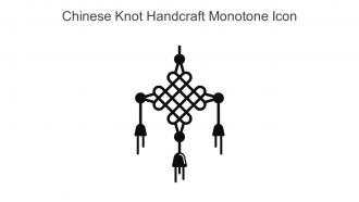 Chinese Knot Handcraft Monotone Icon In Powerpoint Pptx Png And Editable Eps Format