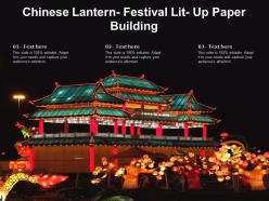 Chinese lantern festival lit up paper building