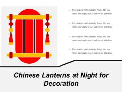 Chinese lanterns at night for decoration
