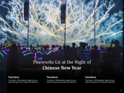 Chinese New Year Celebration Performance Illuminated Festival Fireworks