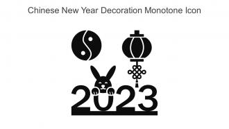 Chinese New Year Decoration Monotone Icon in powerpoint pptx png and editable eps format