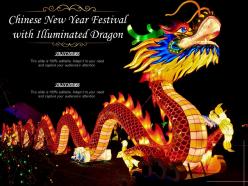 Chinese New Year Festival With Illuminated Dragon