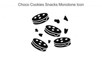Choco Cookies Snacks Monotone Icon In Powerpoint Pptx Png And Editable Eps Format