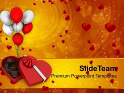 Chocolate box heart shape balloons festival powerpoint templates ppt themes and graphics 0213