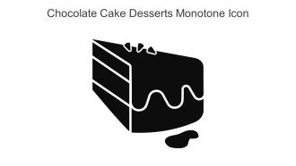 Chocolate Cake Desserts Monotone Icon In Powerpoint Pptx Png And Editable Eps Format