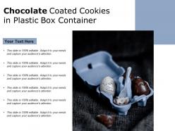 Chocolate Coated Cookies In Plastic Box Container