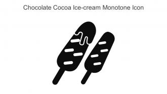 Chocolate Cocoa Ice Cream Monotone Icon In Powerpoint Pptx Png And Editable Eps Format