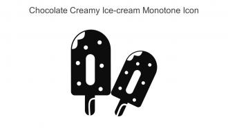 Chocolate Creamy Ice Cream Monotone Icon In Powerpoint Pptx Png And Editable Eps Format