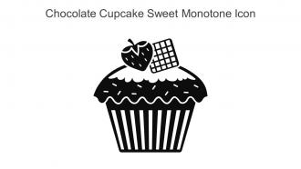 Chocolate Cupcake Sweet Monotone Icon In Powerpoint Pptx Png And Editable Eps Format