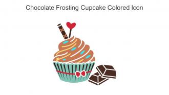 Chocolate Frosting Cupcake Colored Icon In Powerpoint Pptx Png And Editable Eps Format