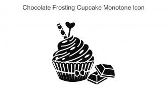 Chocolate Frosting Cupcake Monotone Icon In Powerpoint Pptx Png And Editable Eps Format